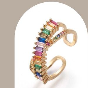 (NEW) Gold Plated Stones (small adjustable)